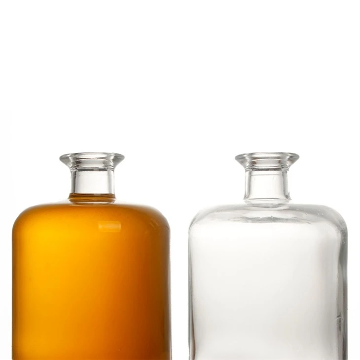 Custom Round Whisky Brandy Gin Rum Vodka Tequila Glass Bottle